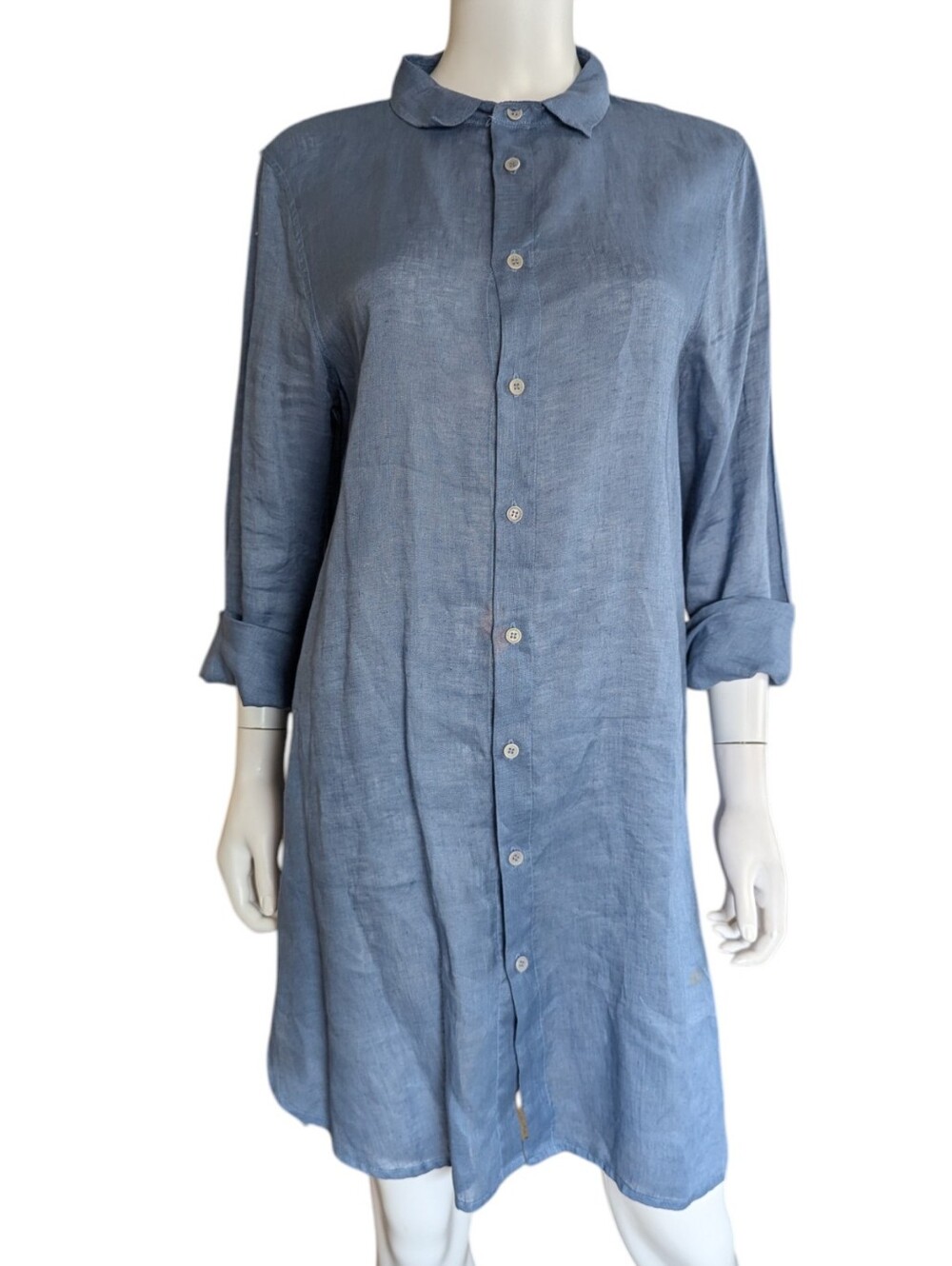 CP Shades Sky Blue Linen Button-Up Top - Picture 2 of 9